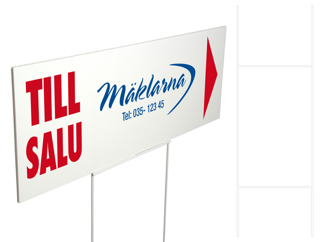 Hållare till kanalplastskylt - mark