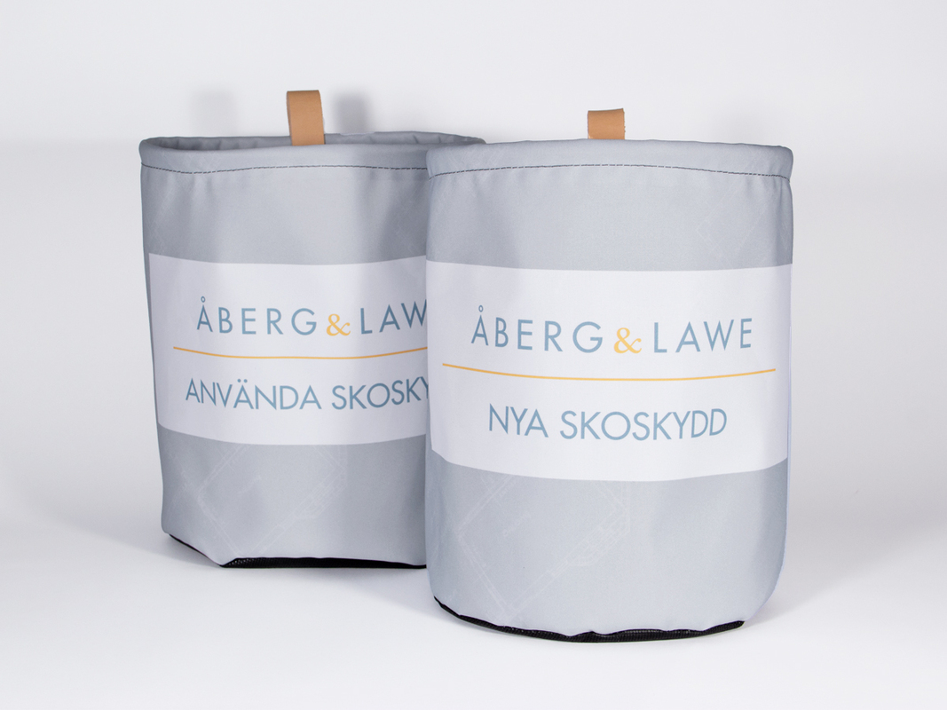 Skoskyddskorg - egen logotyp