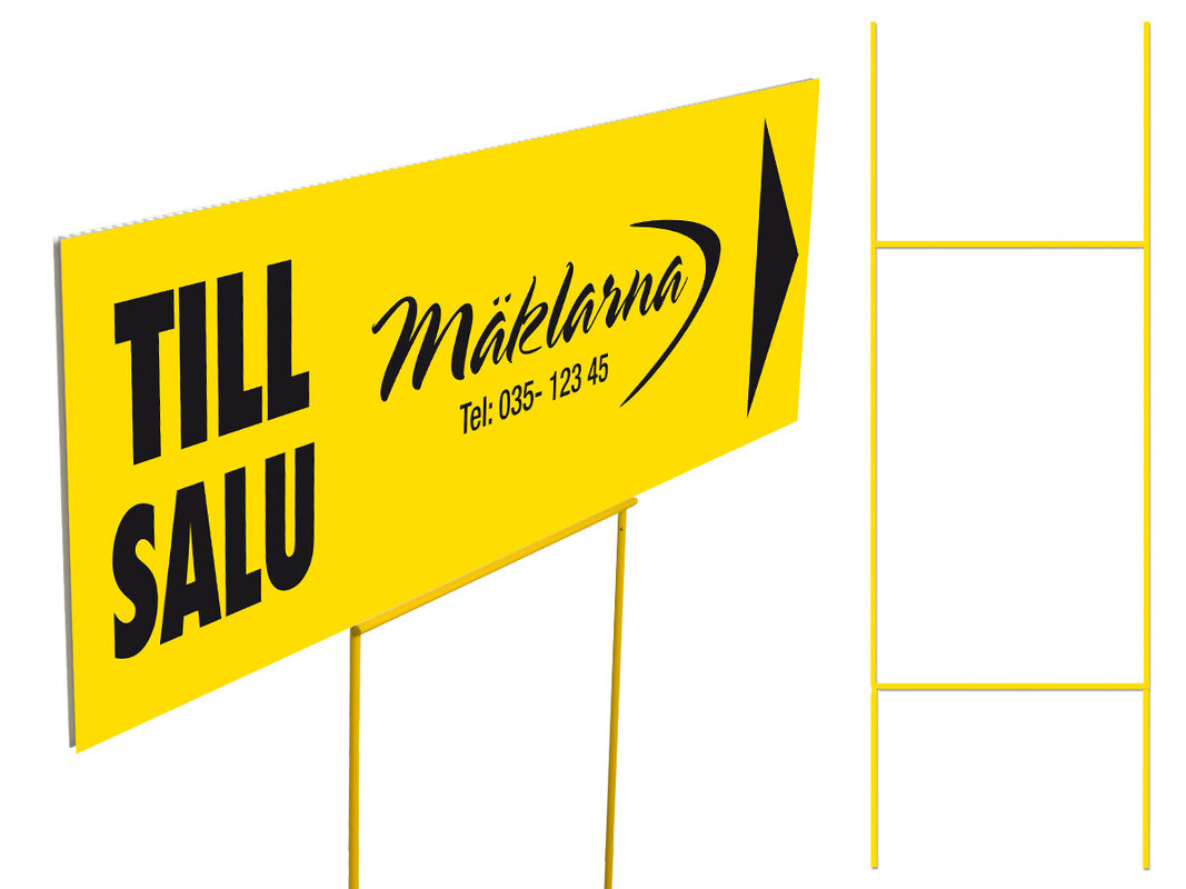 Hållare till kanalplastskylt - mark