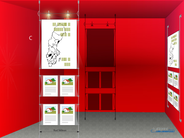 Skyltkit rod 1st affischficka 50x70 + 2st A4 dubbelfickor Skyltkit rod 1st affischficka 50x70 + 2st A4 dubbelfickor