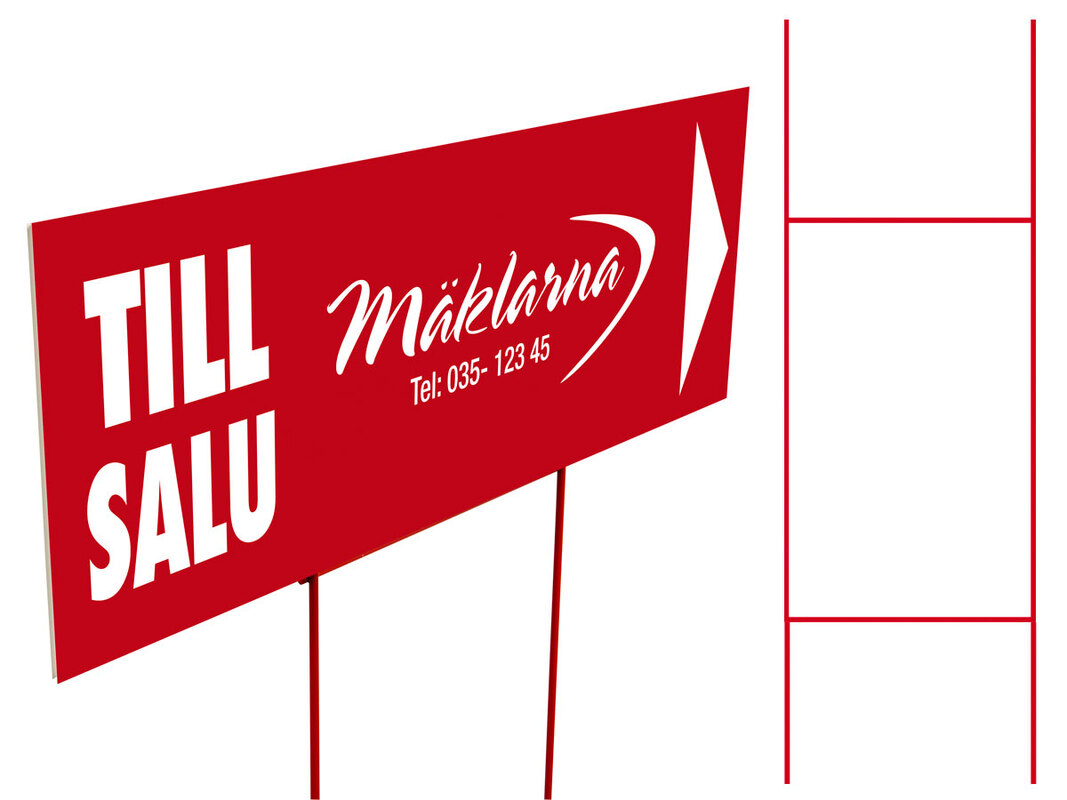 Hållare till kanalplastskylt - mark