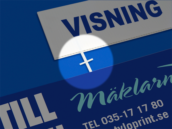 Hållare till kanalplastskylt - enkel
