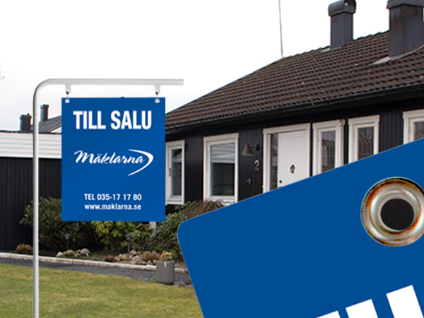 Skylt till skyltstolpe
