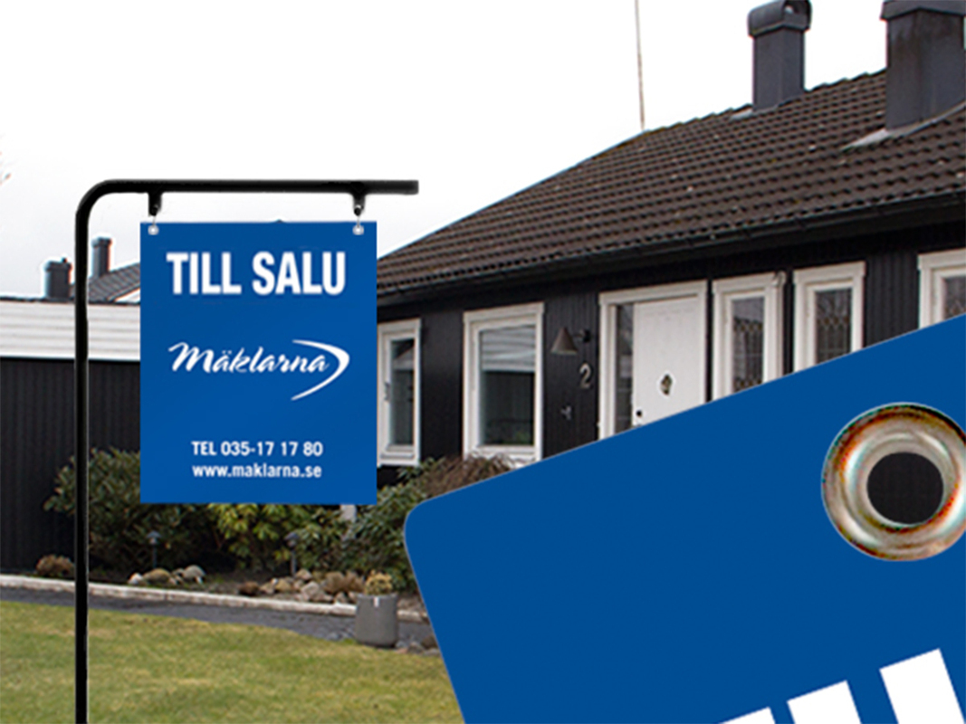Skylt till skyltstolpe