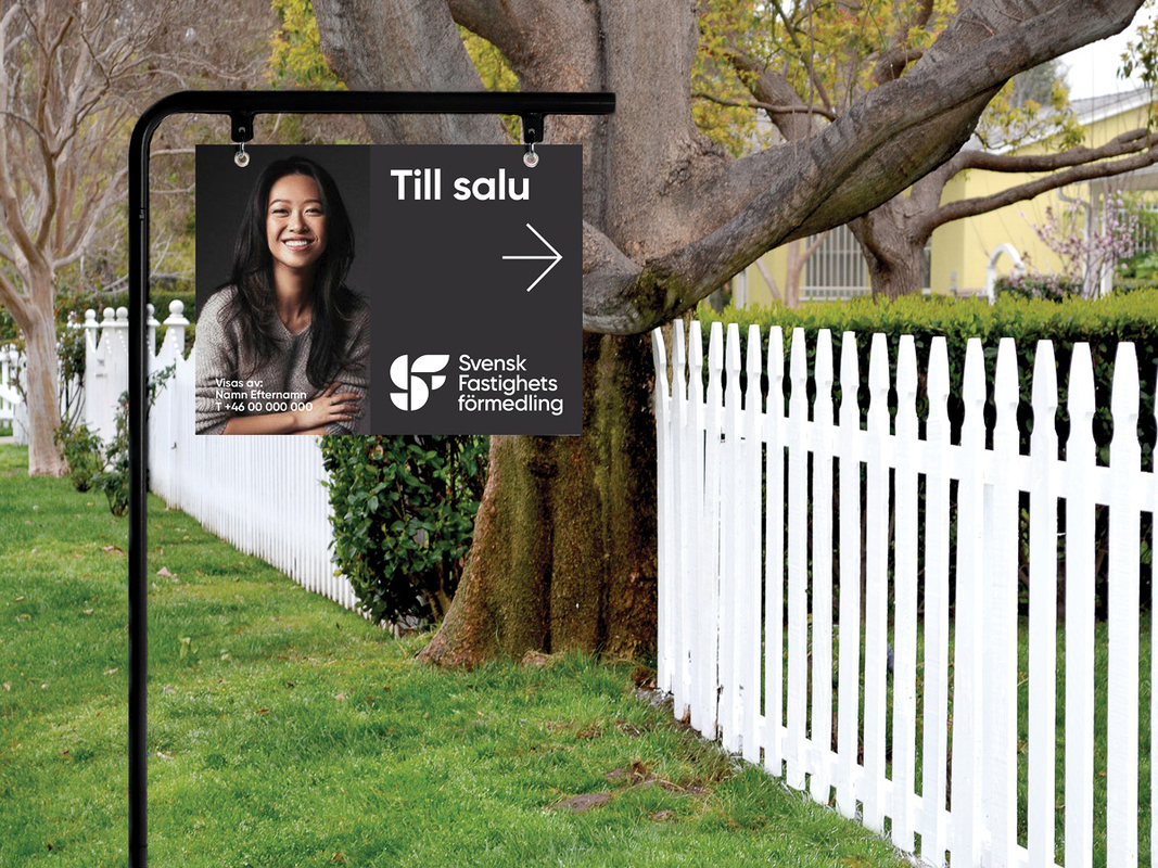 Skylt till skyltstolpe med SF profil