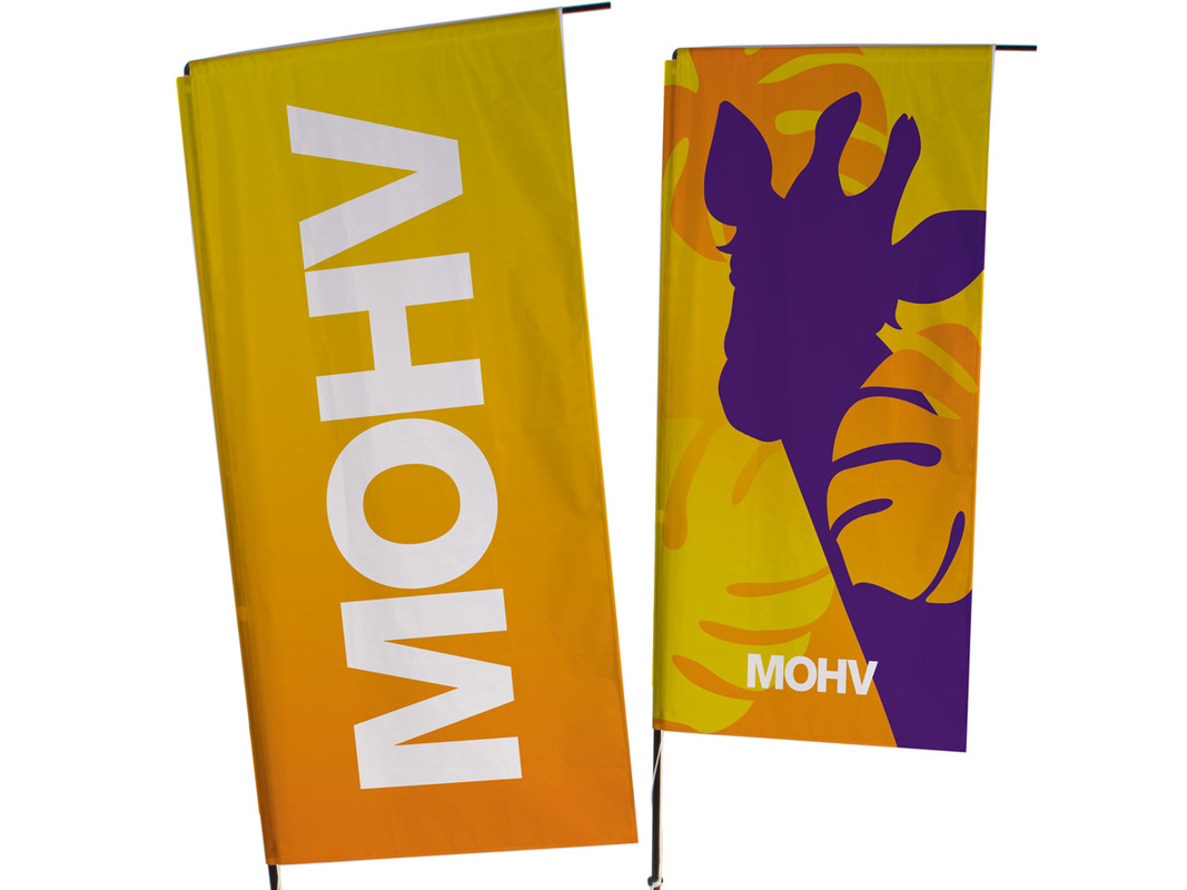 Beachflag H-modell med MOHV profil