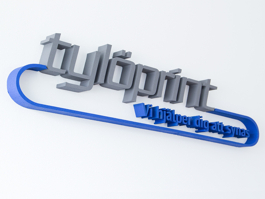 3D-logotyp / bokstäver i frigolit