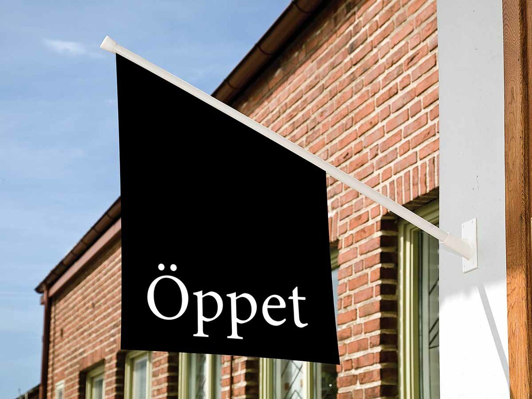 Fasadflagga öppet standard dubbelsidig