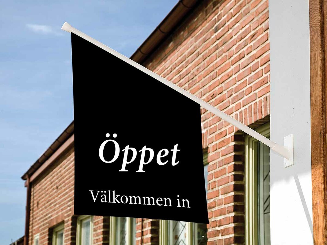 Fasadflagga öppet standard dubbelsidig