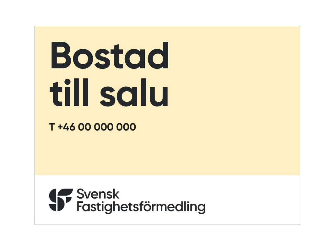 Skylt till skyltstolpe med SF profil