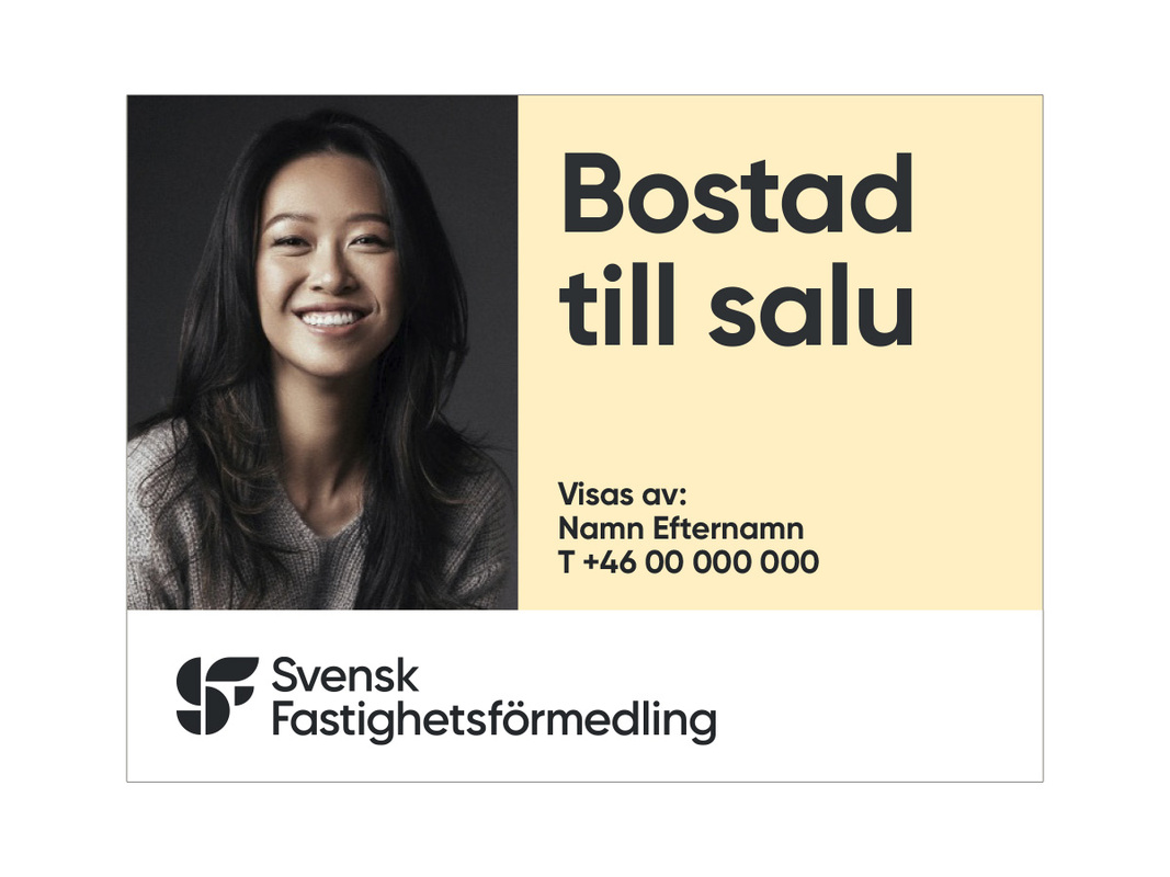 Skylt till skyltstolpe med SF profil