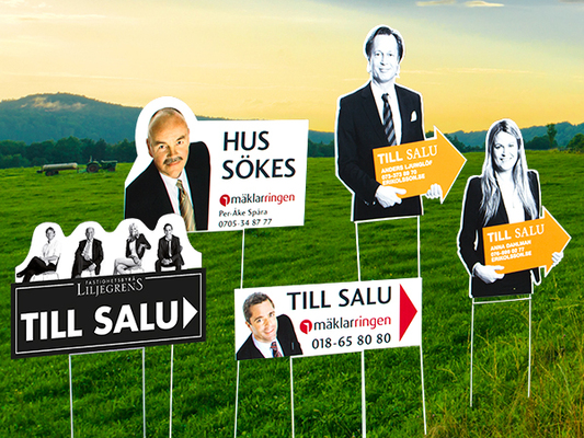 Formskuren kanalplastskylt