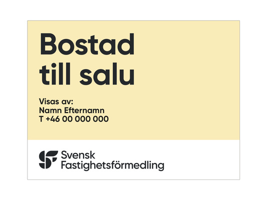 Skylt till skyltstolpe med SF profil