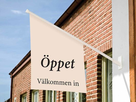 Fasadflagga öppet standard dubbelsidig