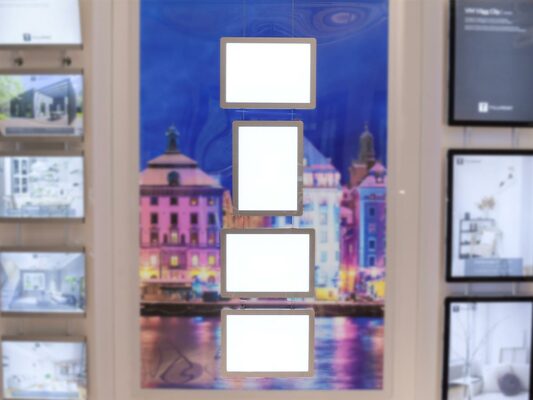 LED ljustavla kit A4 Vit/Silver