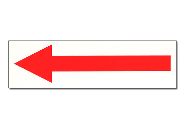 Pildekal Transparent - röd pil - Tylöprint